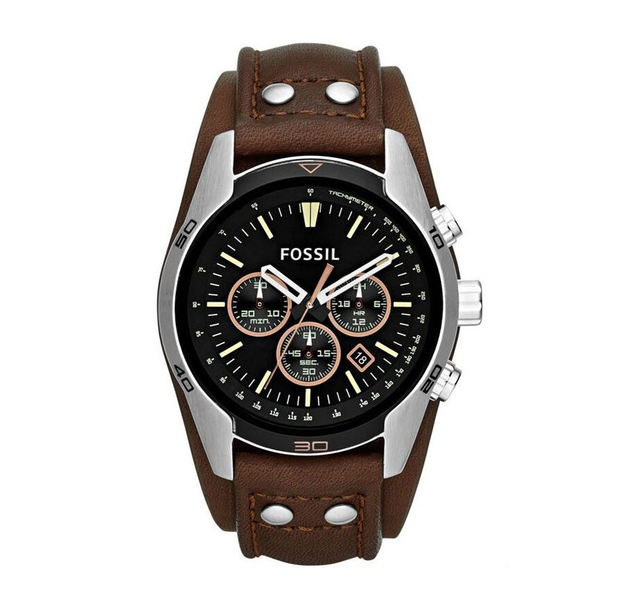 Fossil CH2891 Quartz Chronograph Movement with Leather Strap Coachman Men's Watch
