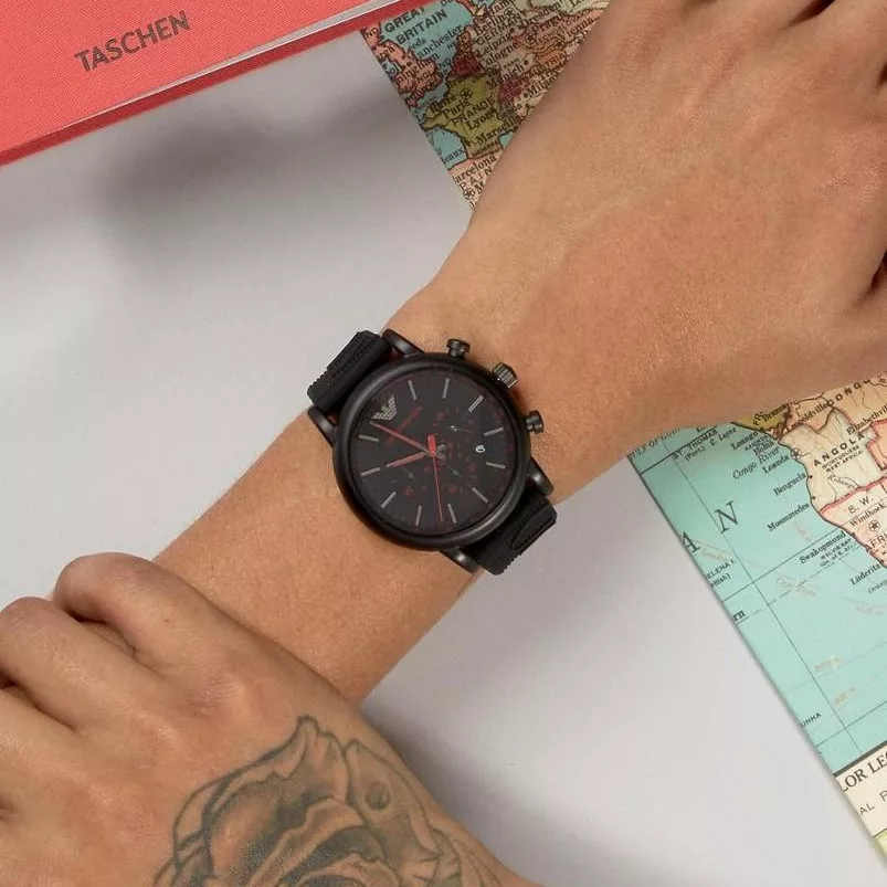 Emporio Armani AR11024 Black Quartz Wristwatch for Men Emporio Armani AR11024 Black Quartz Wristwatch for Men