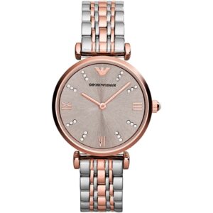 Emporio Armani AR1840 Silver Rose Gold Wristwatch