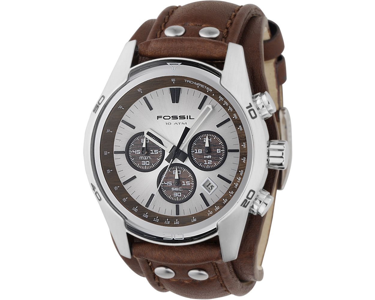 Fossil CH2565 Quartz Chronograph Movement with Leather Strap Watch for Men - Image 2