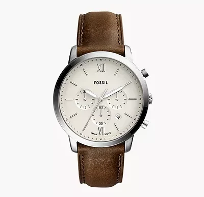 Fossil FS5380 Neutra Chronograph Brown Leather Watch