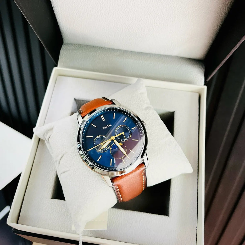 Fossil FS5903 Neutra Moonphase Multifunction Brown Leather Watch - Image 4