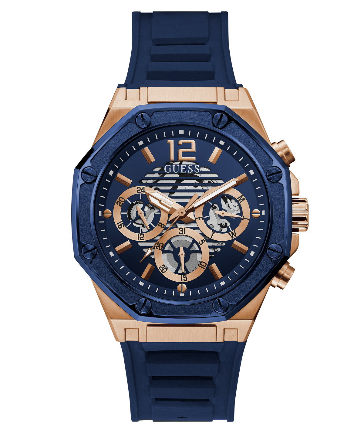 GUESS GW0263G2 44mm Multifunction Skeletonized Watch