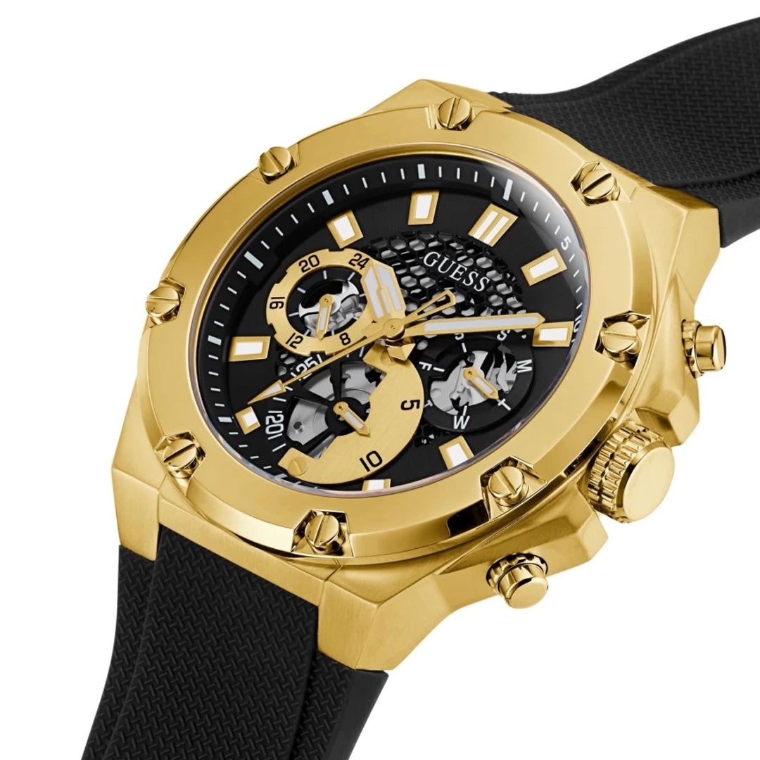 GUESS GW0334G2 Men's Multifunction Stainless Steel gold Watch - Image 2
