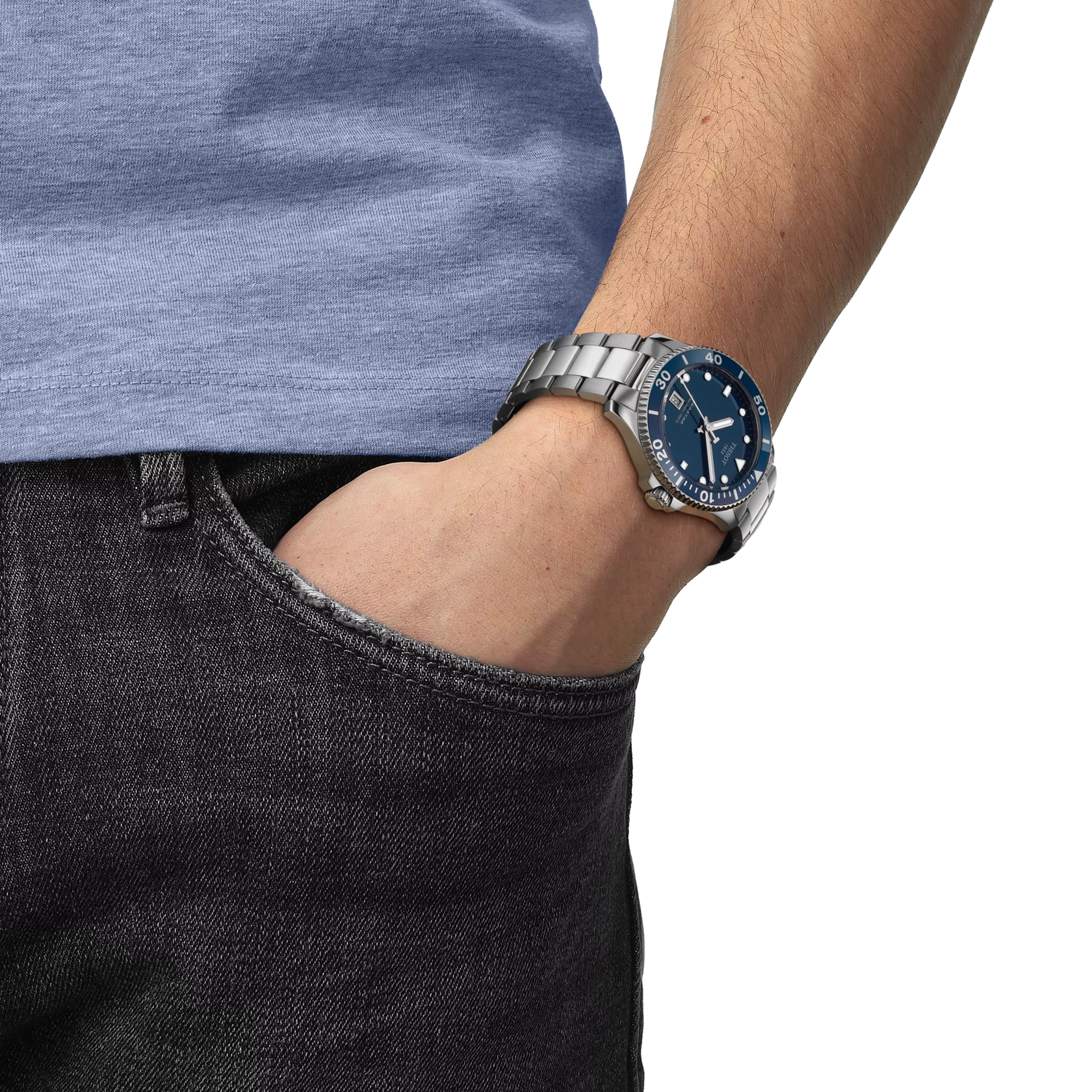 Tissot T120.410.11.041.00 Seastar 1000 40mm blue dial watch for man - Image 2