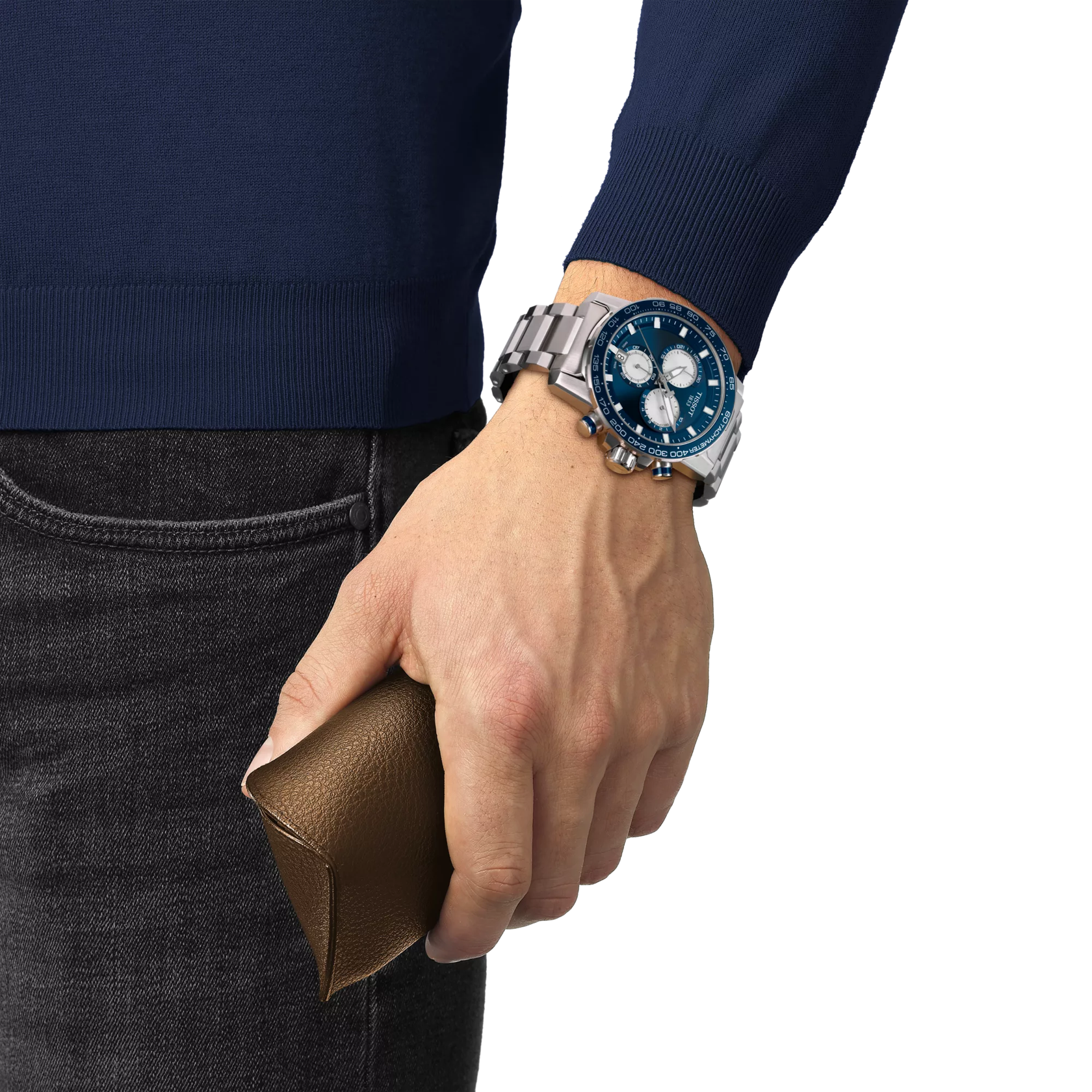 Tissot T125.617.11.041.00 Supersport Chrono blue dial watch for men - Image 3