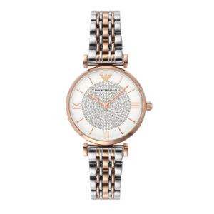 Emporio Armani AR1926 Silver Rose Gold Wristwatch for Women