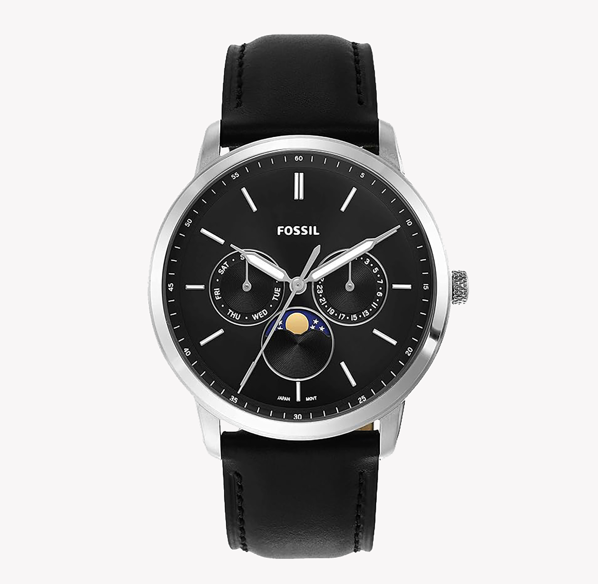 Fossil FS5904 Neutra Moonphase Multifunction Movement with Leather Strap Watch for Men