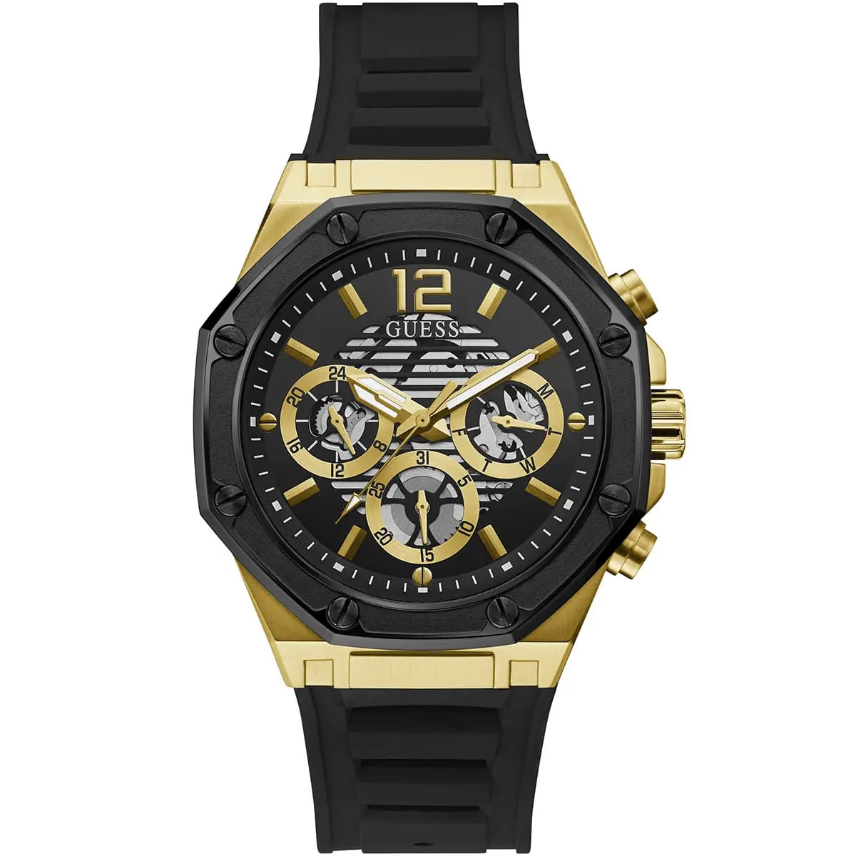 GUESS GW0263G1 44mm Multifunction Skeletonized Watch