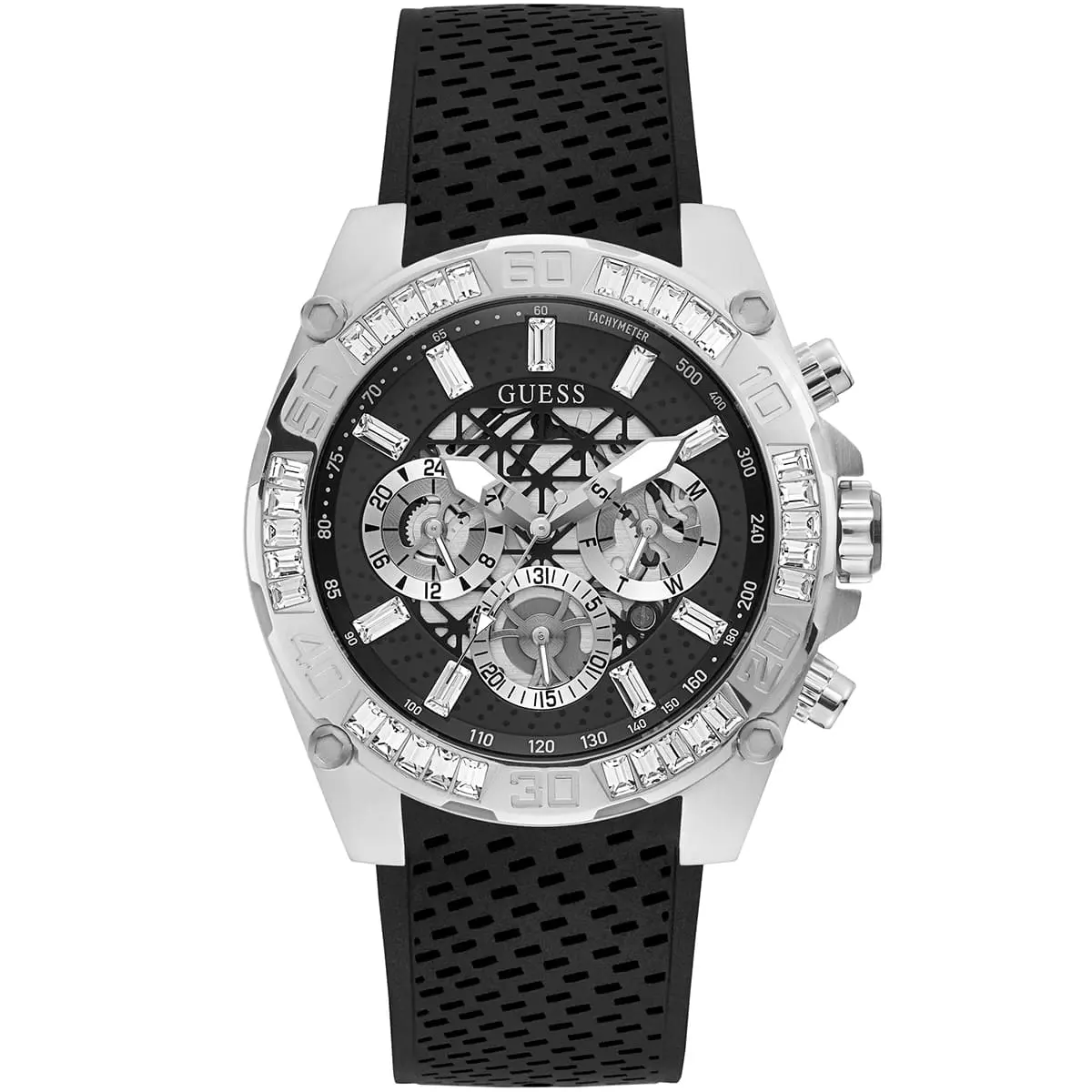 GUESS GW0333G1 Men's Multifunction Stainless Steel silver Watch