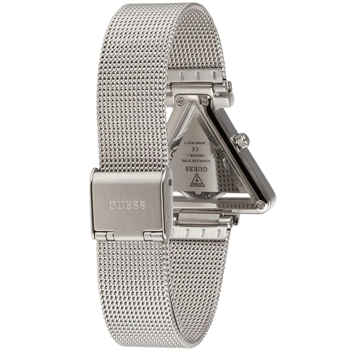 GUESS GW0508L1 Silver-Tone Triangle Mesh strap Analog Watch - Image 2