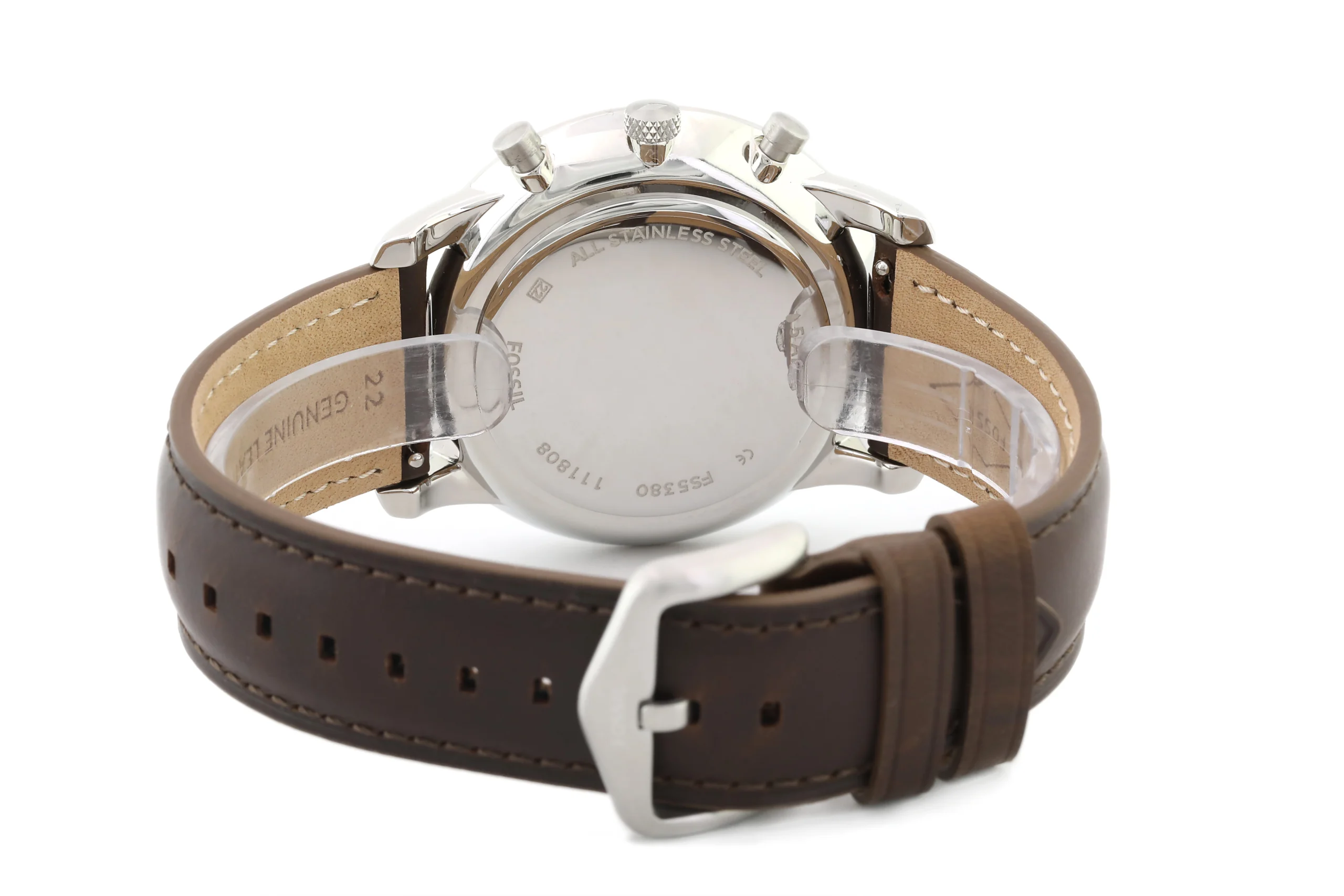Fossil FS5380 Neutra Chronograph Brown Leather Watch - Image 3